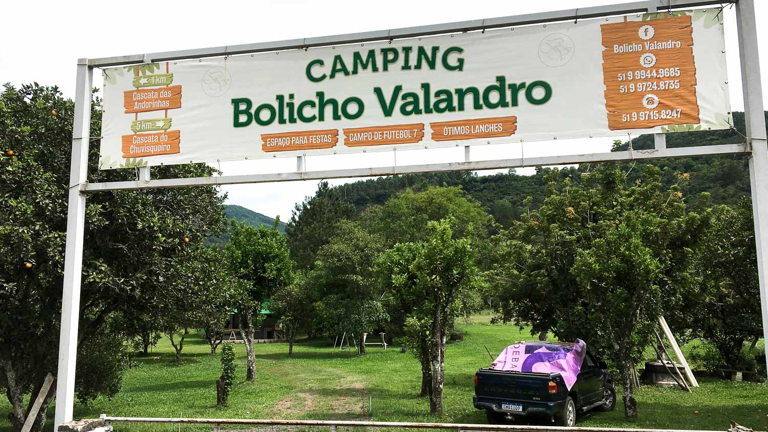area de camping do bolicho do valandro